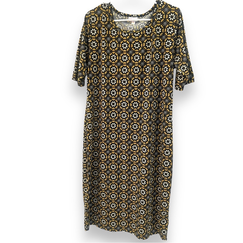 LULAROE PRINTED SHORT SLEEVE DRESS